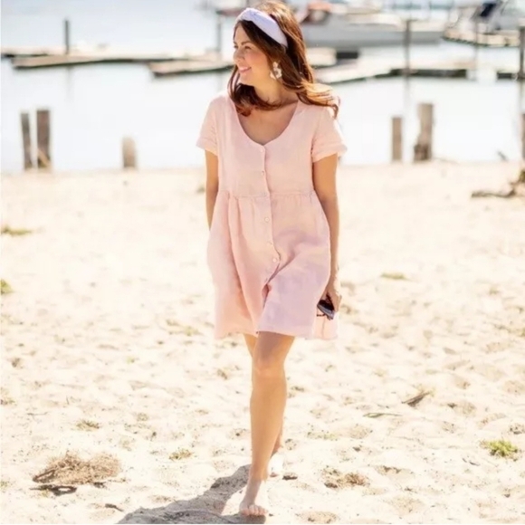 PTP 19” - Jillian Harris x PRIV, Linen Blend Beach Dress - Picture 1 of 8